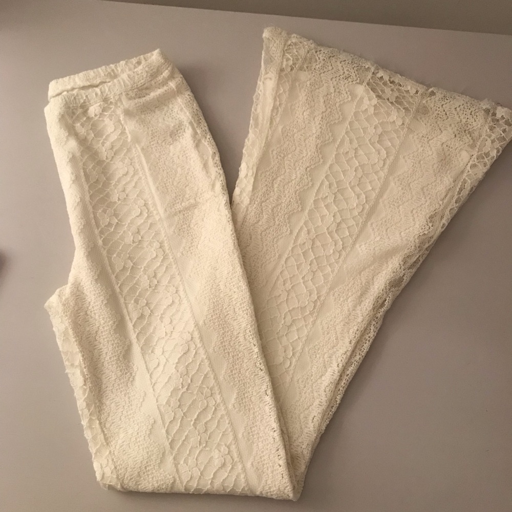 Abercrombie Crochet Flare Pants